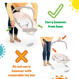 Bright Starts Flamingo Vibes Vibrating Bouncer with Toy Bar
