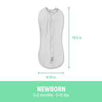 SwaddleMe by Ingenuity newborn swaddle pod in Sweet Blossoms pattern for 0-2 months baby with two-way zipper and soft cotton blend fabric