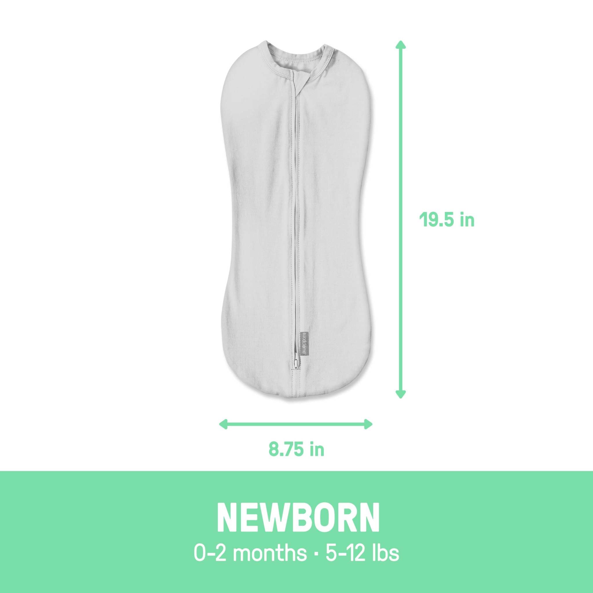 SwaddleMe by Ingenuity newborn swaddle pod in elephant skies pattern for 0-2 months baby