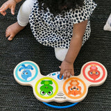 Baby Einstein Magic Touch Drums wooden musical toy for toddlers with Montessori-inspired design and volume control
