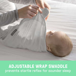 SwaddleMe by Ingenuity Easy Change baby swaddle in botanical jungle print