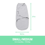 SwaddleMe by Ingenuity Easy Change Swaddle for 0-3 months in botanical jungle pattern