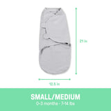 SwaddleMe by Ingenuity Easy Change Swaddle for 0-3 months in botanical jungle pattern