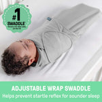 SwaddleMe by Ingenuity Monogram Collection baby swaddle 0-3 months 100% cotton