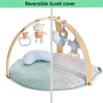 Ingenuity Cozy Spot Reversible Duvet Activity Gym with plush mat and toy bar