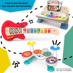 Baby Einstein Together in Tune Drums wooden musical toy drum set for toddlers with Magic Touch technology and wireless connection
