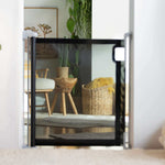 Summer by Ingenuity Thruway 52W Series black mesh retractable baby and dog gate installed in doorway