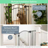 Summer Extra Tall & Wide Baby and Dog Gate white metal safety gate with arch for doorways and stairs