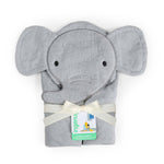 Ingenuity Clean & Cuddly hooded baby elephant bath towel in soft terry cloth